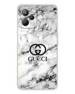 Чехол для Realme C36 с картинкой «Gucci — мраморный шик»