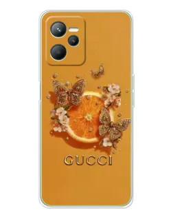 Чохол для Realme C36 з картинкою «Gucci — золоті метелики» Чохол для Realme C36 з картинкою «Gucci — золоті метелики»