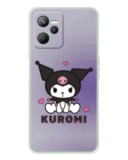 Чехол для Realme C36 с картинкой «Kuromi — фиолетовый арт»