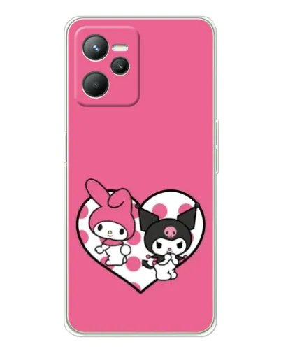 Чехол для Realme C36 с картинкой «Kuromi и My Melody»