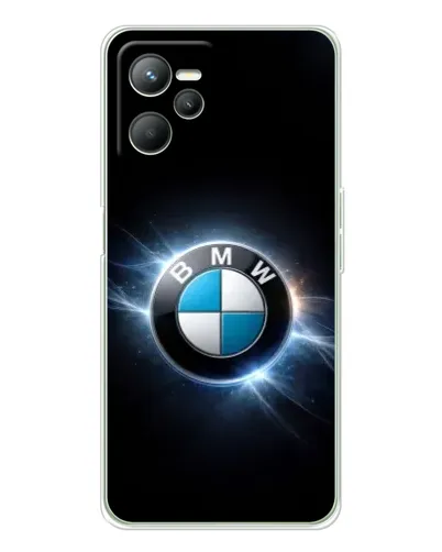 Чехол для Realme C36 с картинкой «BMW — неоновое сияние»