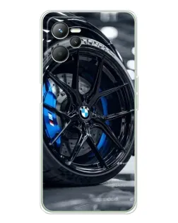 Чехол для Realme C36 с картинкой «Колесо BMW вблизи»