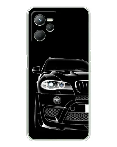 Чехол для Realme C36 с картинкой «Темный силуэт BMW»