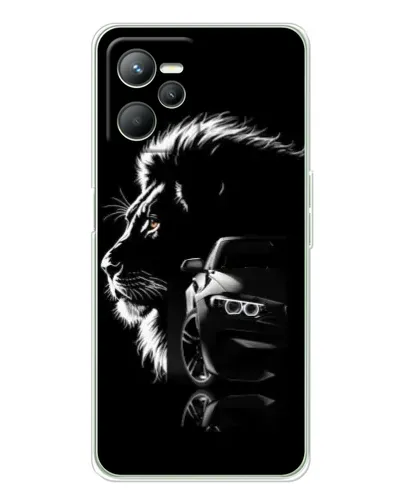 Чехол для Realme C36 с картинкой «BMW и лев»
