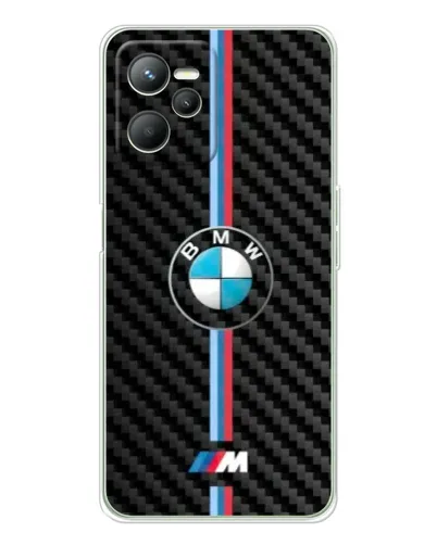 Чехол для Realme C36 с картинкой «Эмблема BMW и карбон»