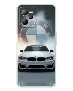 Чехол для Realme C36 с картинкой «BMW в белом дыму»
