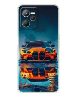 Чехол для Realme C36 с картинкой «BMW — золотая эмблема»
