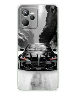 Чехол для Realme C36 с картинкой «BMW — акварельный дрифт»