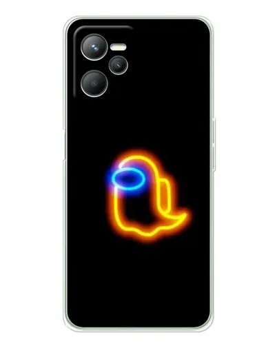 Чехол для Realme C36 с картинкой «Among Us неоновое сияние»
