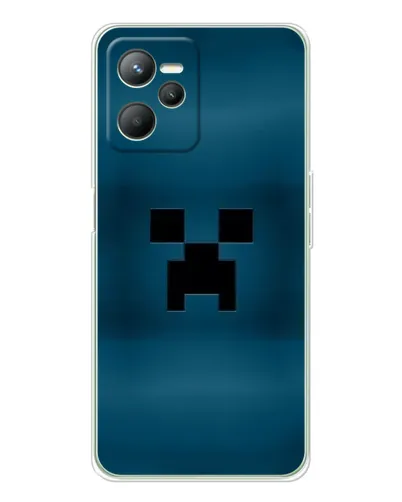 Чехол для Realme C36 с картинкой «Крипер текстура»