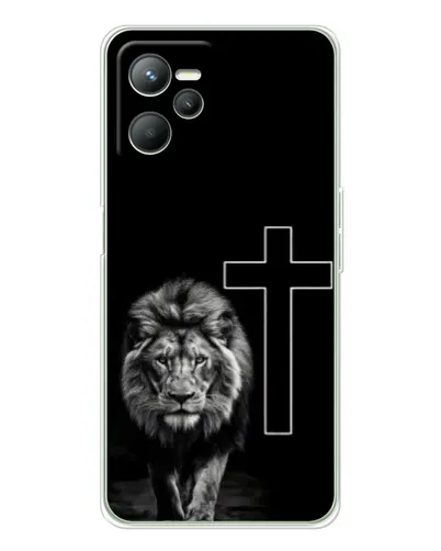 Чехол для Realme C36 с картинкой «Лев и Крест»