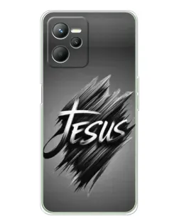 Чехол для Realme C36 с картинкой «Надпись Jesus Graffiti»