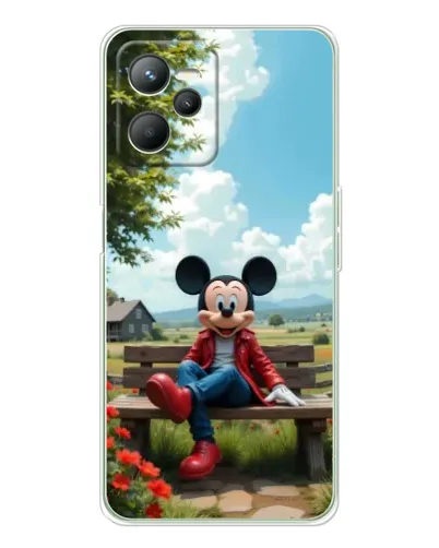 Чехол для Realme C36 с картинкой «Микки на скамейке»