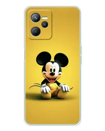 Чехол для Realme C36 с картинкой «Микки на желтом»