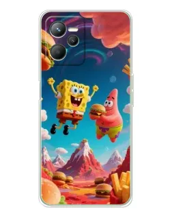 Чехол для Realme C36 с картинкой «Космический фастфуд»