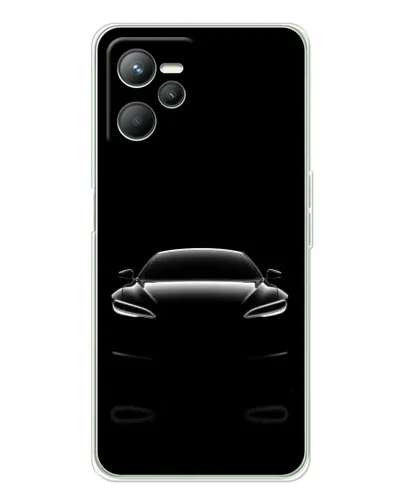 Чехол для Realme C36 с картинкой «Силуэт Tesla Night» Чехол для Realme C36 с картинкой «Силуэт Tesla Night»