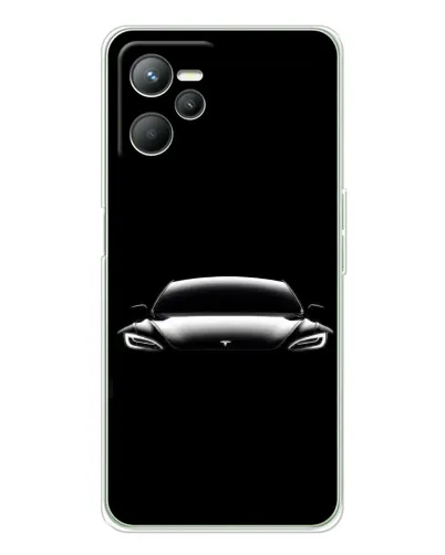 Чехол для Realme C36 с картинкой «Фары Tesla Night» Чехол для Realme C36 с картинкой «Фары Tesla Night»
