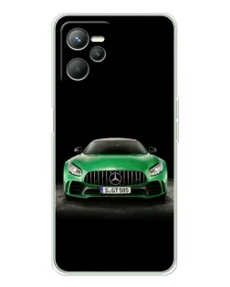 Чехол для Realme C36 с картинкой «Mercedes — неоновый лого»