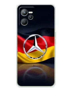 Чехол для Realme C36 с картинкой «Mercedes — флаг Германии»