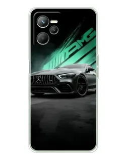 Чехол для Realme C36 с картинкой «Темный Mercedes AMG»