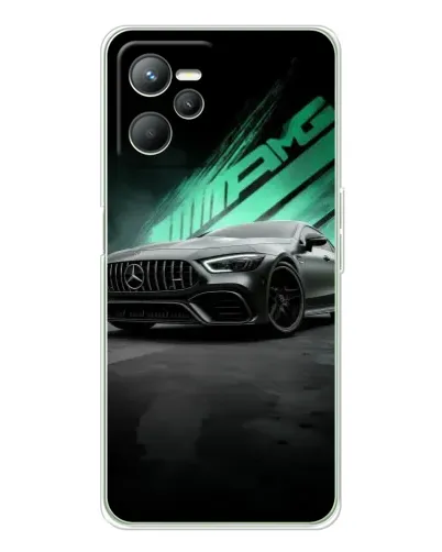 Чехол для Realme C36 с картинкой «Темный Mercedes AMG»