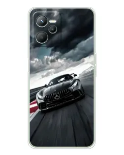 Чехол для Realme C36 с картинкой «Гоночный Mercedes AMG»