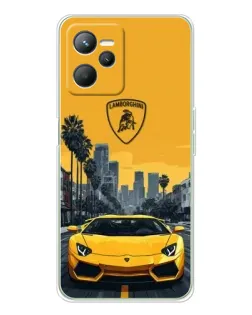 Чехол для Realme C36 с картинкой «Желтый Lamborghini город» Чехол для Realme C36 с картинкой «Желтый Lamborghini город»