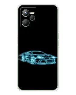 Чехол для Realme C36 с картинкой «Неоновый контур Lamborghini» Чехол для Realme C36 с картинкой «Неоновый контур Lamborghini»