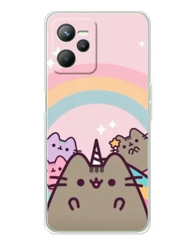 Чехол для Realme C36 с картинкой «Единорог Pusheen»