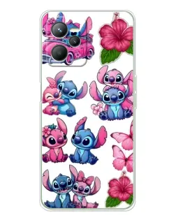 Чохол для Realme C36 з картинкою «Стікери Stitch та Angel»