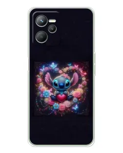 Чохол для Realme C36 з картинкою «Stitch у квітах»