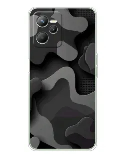 Чехол для Realme C36 с картинкой «Темный абстрактный камуфляж»