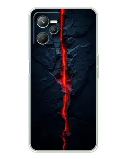 Чехол для Realme C36 с картинкой «Kрасная лавовая трещина»