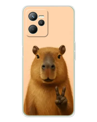 Чехол для Realme C36 с картинкой «Капибара виктория»