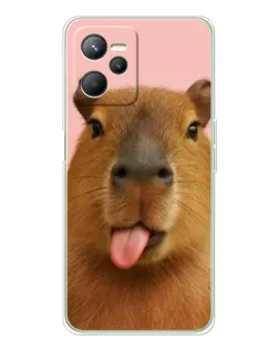 Чехол для Realme C36 с картинкой «Капибара с языком» Чехол для Realme C36 с картинкой «Капибара с языком»