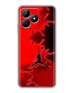 Чохол для Realme C51 з картинкою «Jordan Red Smoke» Чохол для Realme C51 з картинкою «Jordan Red Smoke»