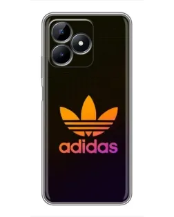 Чехол для Realme C51 с картинкой «Градиент Adidas»
