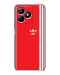 Чехол для Realme C51 с картинкой «Красный минимализм Adidas»