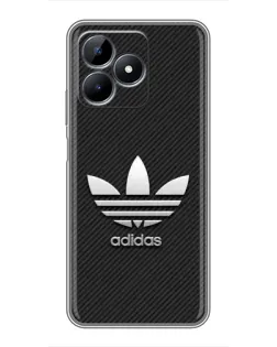 Чехол для Realme C51 с картинкой «Adidas Карбоновая текстура»