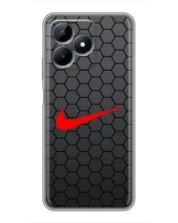Чохол для Realme C51 з картинкою «Nike — карбонова сітка» Чохол для Realme C51 з картинкою «Nike — карбонова сітка»