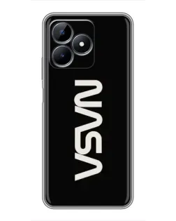 Чохол для Realme C51 з картинкою «NASA — вертикальний логотип»