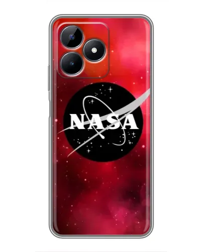 Чехол для Realme C51 с картинкой «NASA — красная туманность»