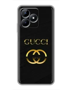Чохол для Realme C51 з картинкою «Золотий логотип Gucci» Чохол для Realme C51 з картинкою «Золотий логотип Gucci»