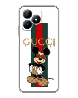 Чохол для Realme C51 з картинкою «Міккі Маус Gucci — смуги» Чохол для Realme C51 з картинкою «Міккі Маус Gucci — смуги»