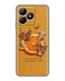 Чохол для Realme C51 з картинкою «Gucci — золоті метелики» Чохол для Realme C51 з картинкою «Gucci — золоті метелики»