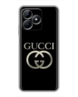 Чохол для Realme C51 з картинкою «Gucci — золото на чорному» Чохол для Realme C51 з картинкою «Gucci — золото на чорному»
