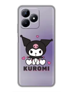 Чохол для Realme C51 з картинкою «Kuromi — фіолетовий арт»