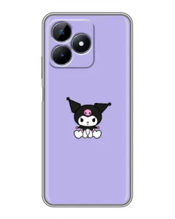 Чохол для Realme C51 з картинкою «Kuromi — фіолетовий мінімалізм»