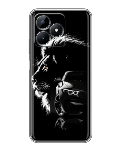 Чехол для Realme C51 с картинкой «BMW и лев» Чехол для Realme C51 с картинкой «BMW и лев»