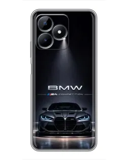Чохол для Realme C51 з картинкою «BMW крізь нічне місто» Чохол для Realme C51 з картинкою «BMW крізь нічне місто»
